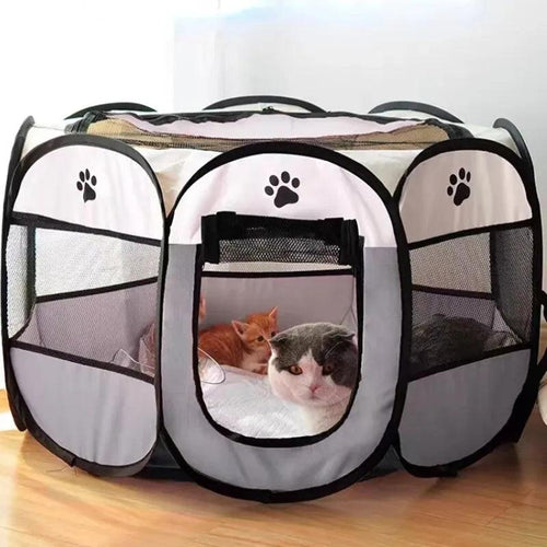 Portable Foldable Pet Tent Kennel Octagonal Fence Puppy Shelter Easy To Use Outdoor Easy Operation Large Dog Cages Cat Fences - Ammpoure Wellbeing 🇬🇧