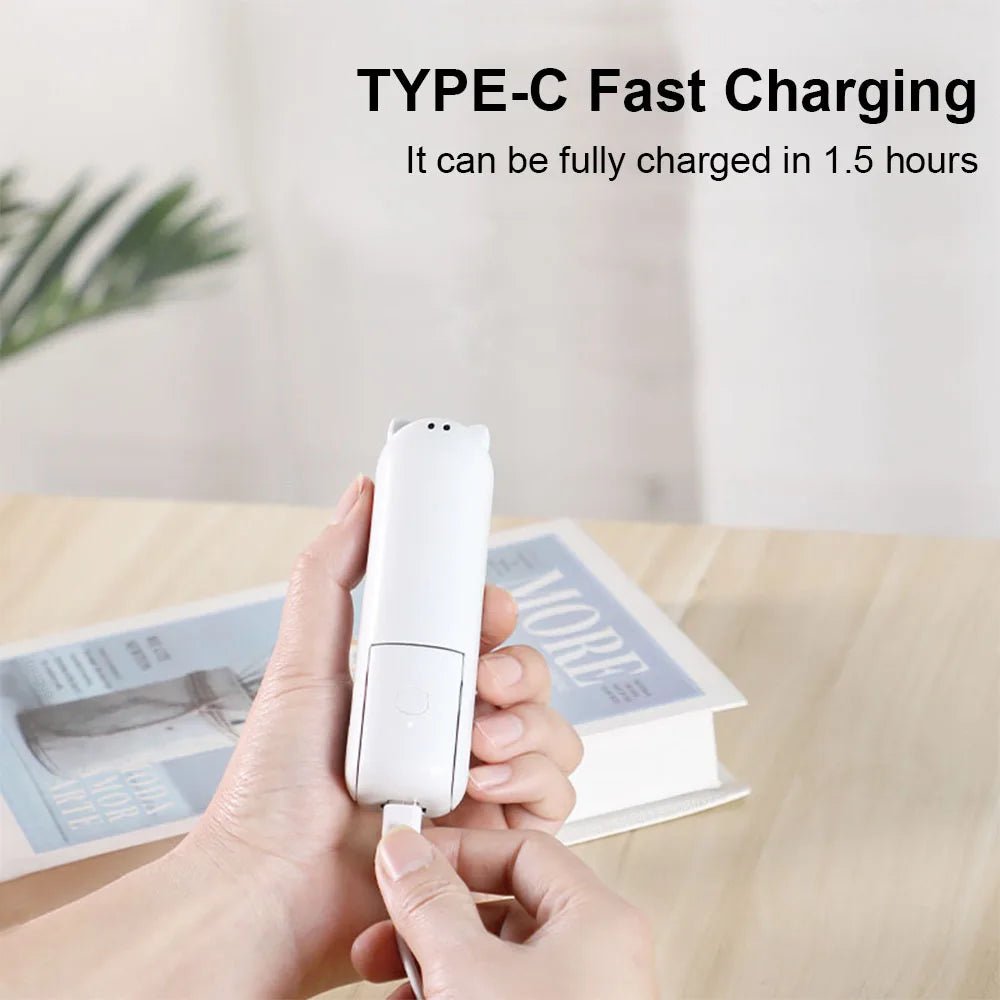 Portable Mini Handheld Fan Small Pocket Fan USB Rechargeable Battery Fan Folding Cooling Hand Fan Mini USB Fan with Power Bank - Ammpoure