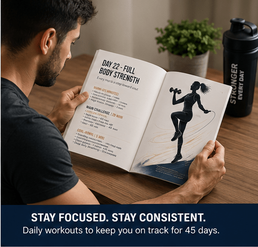 Printable 45 Day Workout Challenge Cards | Fitness Prompt Cards PDF | At Home Exercise Routine Deck | Daily Fitness Tracker & Goal Cards - Ammpoure