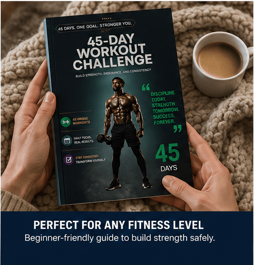 Printable 45 Day Workout Challenge Cards | Fitness Prompt Cards PDF | At Home Exercise Routine Deck | Daily Fitness Tracker & Goal Cards - Ammpoure