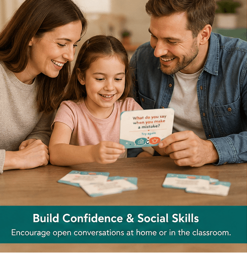 Printable Social Skills Cards | Daily Conversation Prompts PDF | Digital Pocket Icebreakers Deck | Communication & Networking Flashcards - Ammpoure