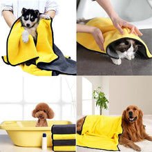 Load image into Gallery viewer, Quick-drying Pet Dog and Cat Towels Soft Fiber Towels Water-absorbent Bath Towel Convenient Pet Shop Cleaning Towel Pet Supplies - Ammpoure Wellbeing 🇬🇧
