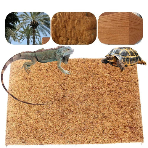 Reptile Carpet Natural Coconut Fiber Coir Tortoise Mat for Pet Terrarium Liner Reptile Supplies Lizard Snake pet products - Ammpoure Wellbeing 🇬🇧