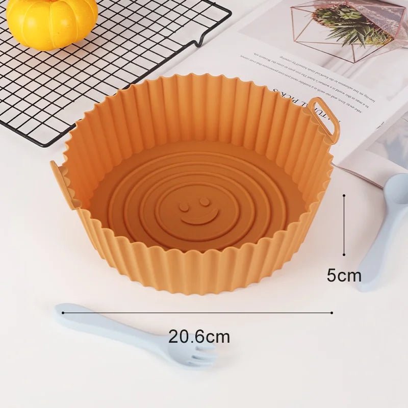 Reusable Airfryer Pan Liner Accessories Silicone Air Fryers Oven Baking Tray Pizza Chicken Airfryer Non - stick Silicone Mould - Ammpoure