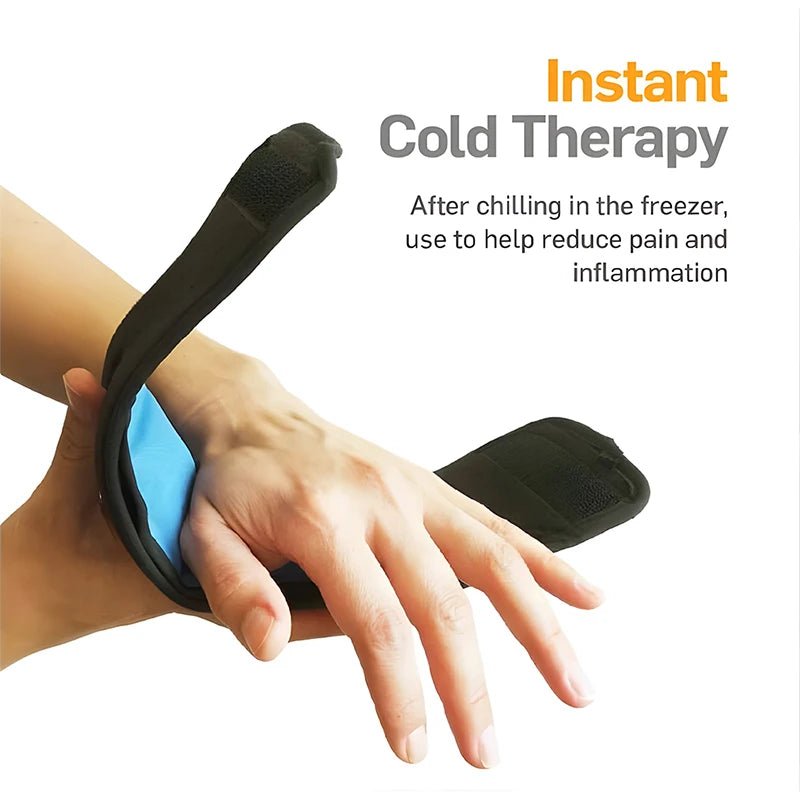 Reusable Gel Ice Pack Support Compress for Injuries and Pain Relief Cold Therapy Wrap for Hand, Arch of Foot, Wrist, Elbow - Ammpoure