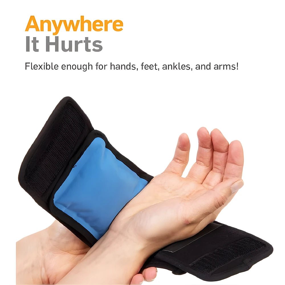 Reusable Gel Ice Pack Support Compress for Injuries and Pain Relief Cold Therapy Wrap for Hand, Arch of Foot, Wrist, Elbow - Ammpoure