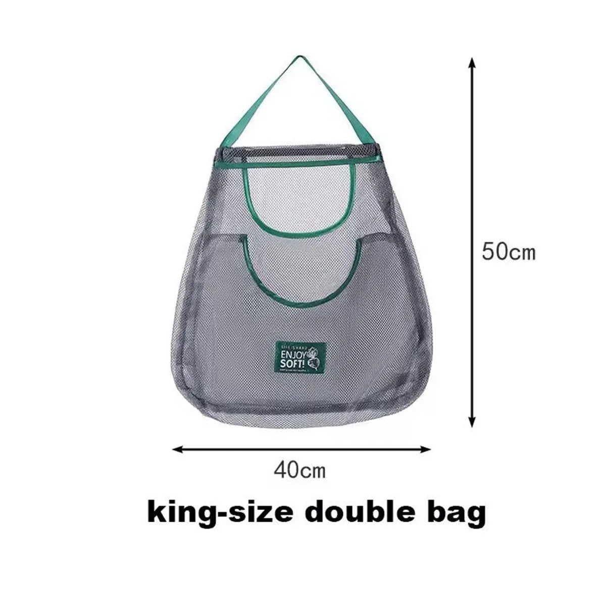 Reusable Hanging Mesh Storage Bag for Kitchen, Store Onion Potato Ginger Garlic Vegetables Home Use - Ammpoure