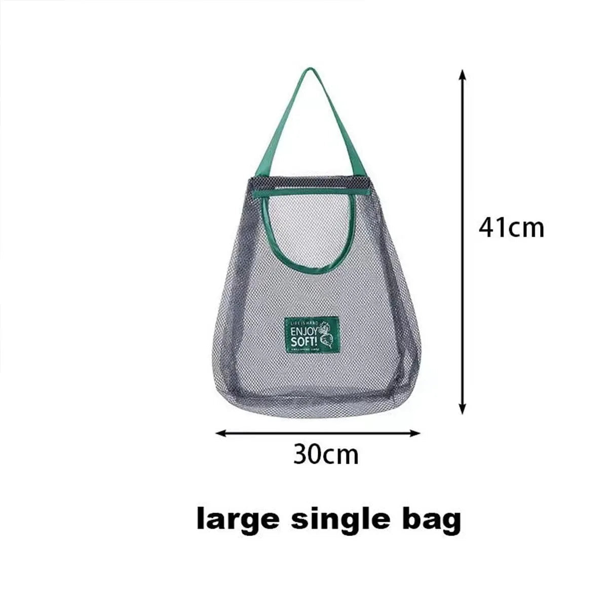Reusable Hanging Mesh Storage Bag for Kitchen, Store Onion Potato Ginger Garlic Vegetables Home Use - Ammpoure