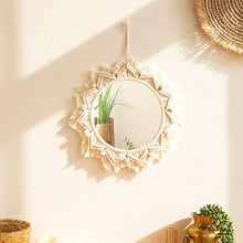 Load image into Gallery viewer, Round Mirror Decorative Mirrors Aesthetic Room Decor Hanging Wall Mirror for Bedroom Living Room House Decoration - Ammpoure Wellbeing 🇬🇧
