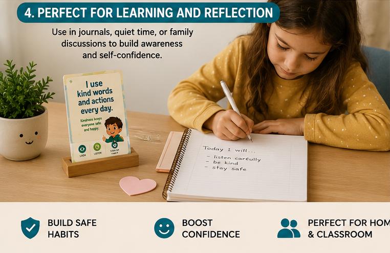 Safety Habits for Kids Cards, Daily Mindfulness, Safety Slogans (PDF) - Ammpoure