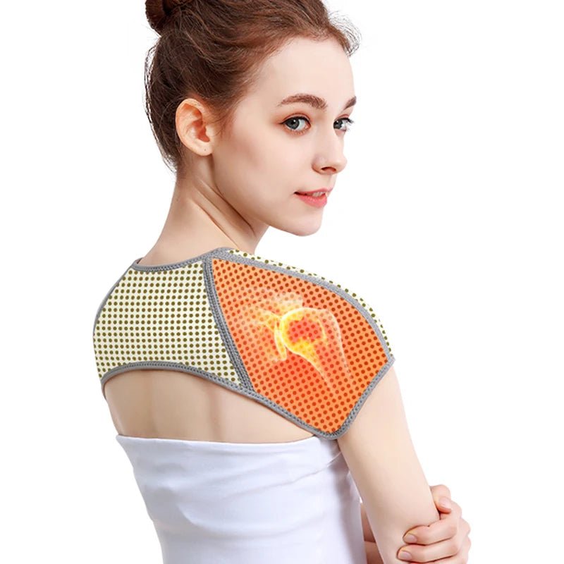 Self Heating Wormwood Therapy Shoulder Support Brace Belt Compression Dislocation Arthritis Pain Relief Shoulder Wrap Protector - Ammpoure