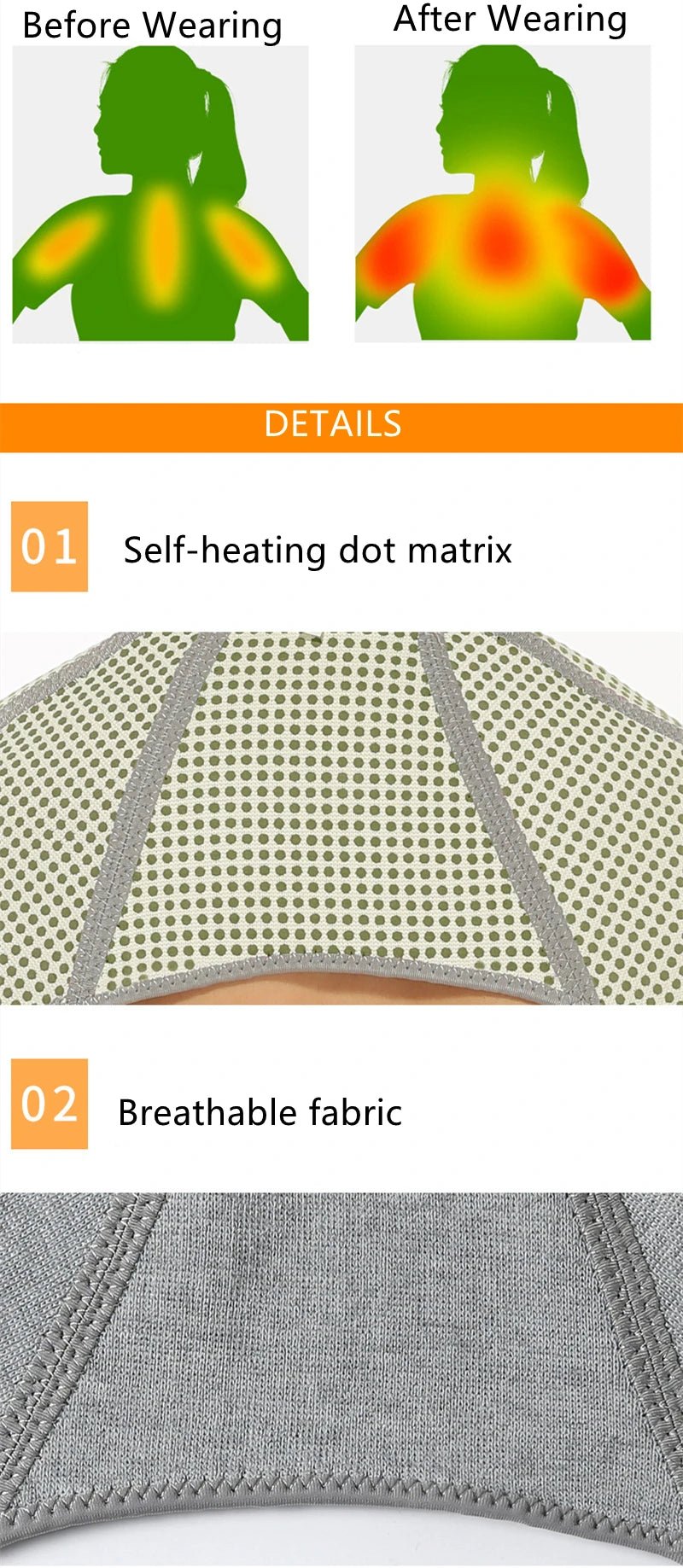 Self Heating Wormwood Therapy Shoulder Support Brace Belt Compression Dislocation Arthritis Pain Relief Shoulder Wrap Protector - Ammpoure