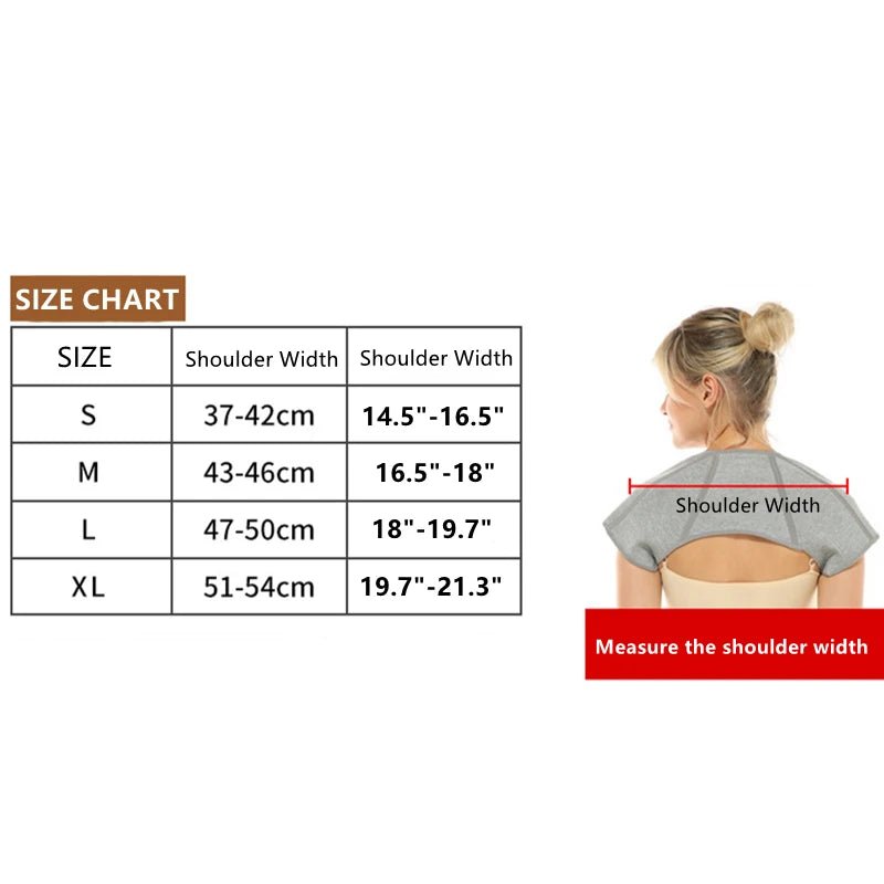 Self Heating Wormwood Therapy Shoulder Support Brace Belt Compression Dislocation Arthritis Pain Relief Shoulder Wrap Protector - Ammpoure