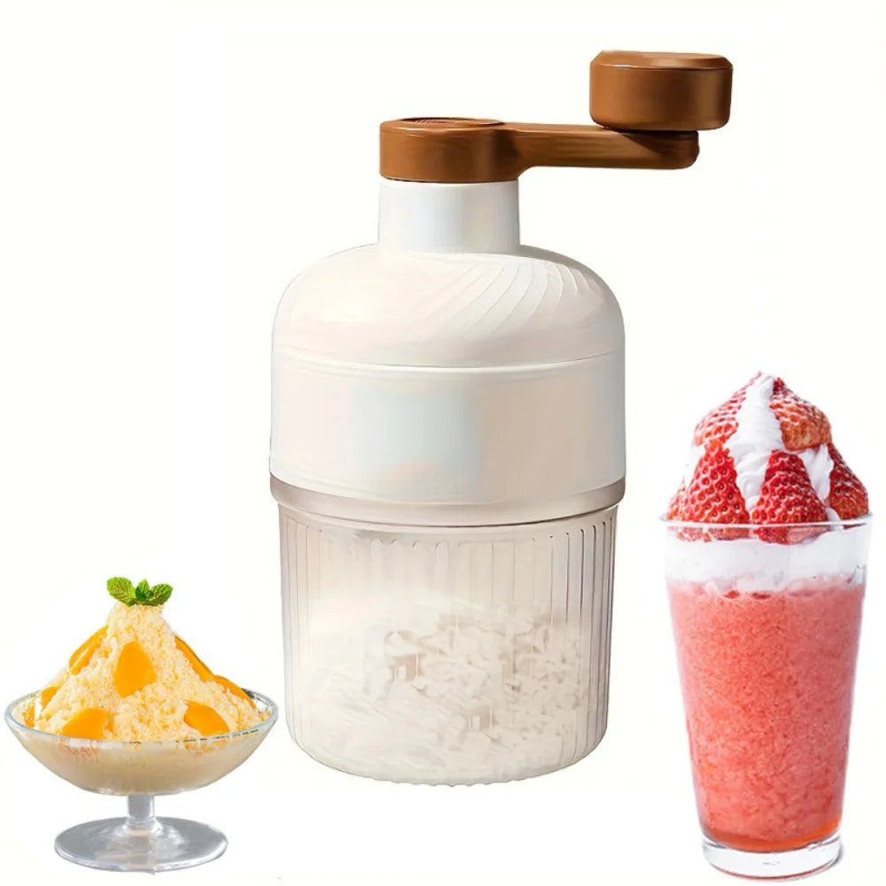 Shaved Ice Machine Snow Cone Machine Manual Portable Ice Crusher and Shaved Ice Machine BPA Free for Home Kitchen and Picnic - Ammpoure
