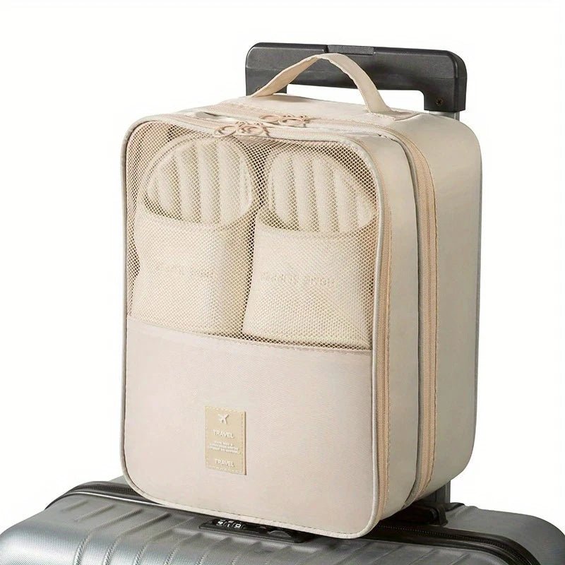 Shoe Bags USA Holds 3 Pairs of Shoes, Travel Essentials for Flying & Carry-On Luggage Accessories - Ammpoure