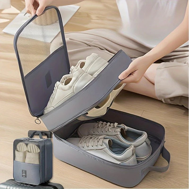 Shoe Bags USA Holds 3 Pairs of Shoes, Travel Essentials for Flying & Carry-On Luggage Accessories - Ammpoure