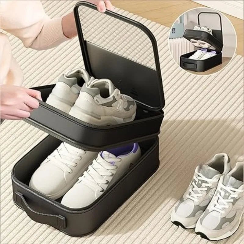 Shoe Bags USA Holds 3 Pairs of Shoes, Travel Essentials for Flying & Carry-On Luggage Accessories - Ammpoure