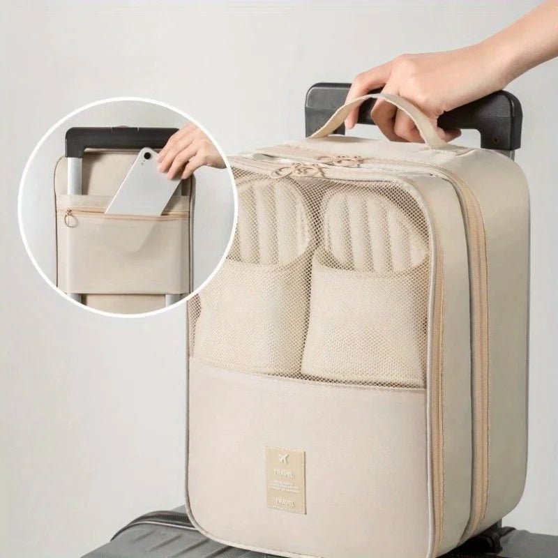 Shoe Bags USA Holds 3 Pairs of Shoes, Travel Essentials for Flying & Carry-On Luggage Accessories - Ammpoure