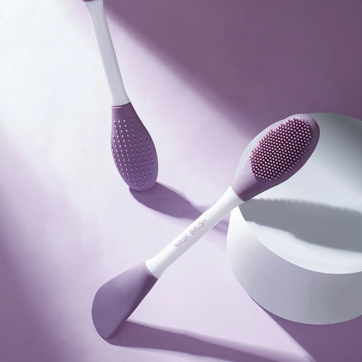 Silicone Facial Cleansing & Mask Brush 2 In1 Facial Skin Care Scrub Exfoliator Scrub Pore Blackhead Deep Cleaning Tools - Ammpoure