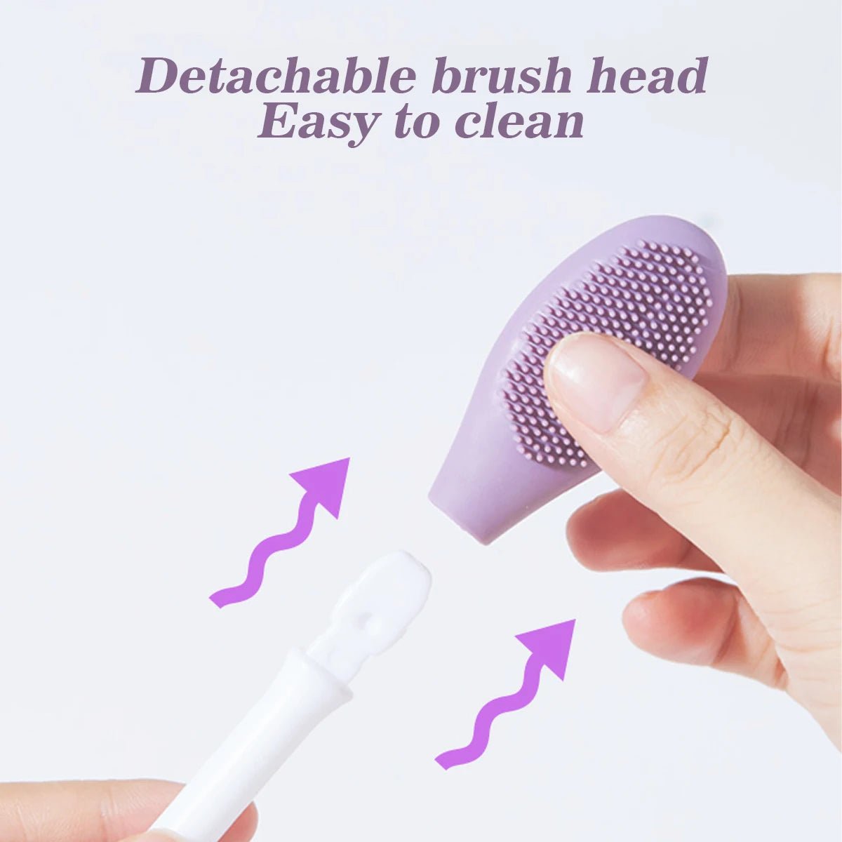 Silicone Facial Cleansing & Mask Brush 2 In1 Facial Skin Care Scrub Exfoliator Scrub Pore Blackhead Deep Cleaning Tools - Ammpoure