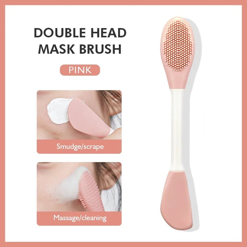 Silicone Facial Cleansing & Mask Brush 2 In1 Facial Skin Care Scrub Exfoliator Scrub Pore Blackhead Deep Cleaning Tools - Ammpoure