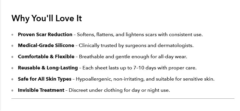 Silicone Scar Sheets UK - Roll / Strip - Ammpoure