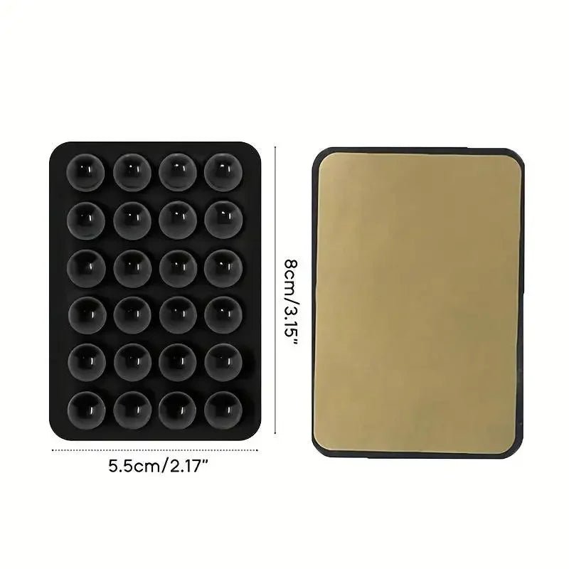 Silicone Suction Phone Holder Mat Multifunctional Suction Cup Wall Stand Square Anti - Slip Single - Sided Case Mount Back Sticker - Ammpoure