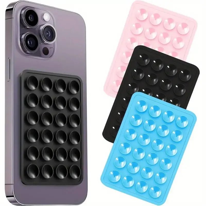 Silicone Suction Phone Holder Mat Multifunctional Suction Cup Wall Stand Square Anti - Slip Single - Sided Case Mount Back Sticker - Ammpoure