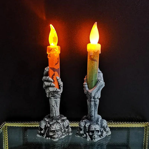 Skeletons Ghost Party Candles Pumpkin Party Happy Halloween Party Home Decorations - Ammpoure Wellbeing