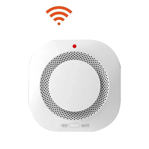 Smart WiFi/Zigbee Smoke Detector Smart Fire Alarm Progressive Sound Photoelectric Smoke Sensor Work with Tuya Zigbee Hub - Ammpoure Wellbeing