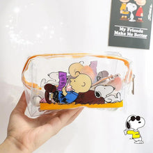 Load image into Gallery viewer, Snoopy Outdoor Girl Makeup Bag Women Necessary Cosmetic Bag Transparent Travel Organizer Cartoon Fashion Small Toiletry Pouch - Ammpoure Wellbeing 🇬🇧
