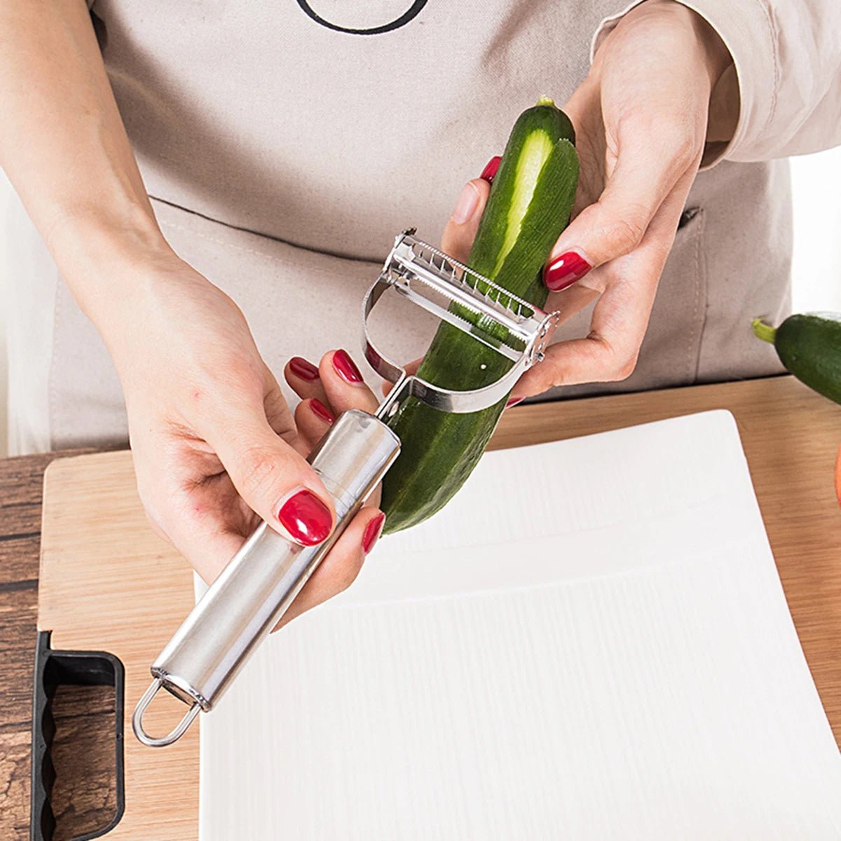Stainless Steel Peeler Fruit Vegetable Melon Potato Carrot Cucumber Multifunction Grater Julienne Peeler Slice Canada Kitchen Tool - Ammpoure