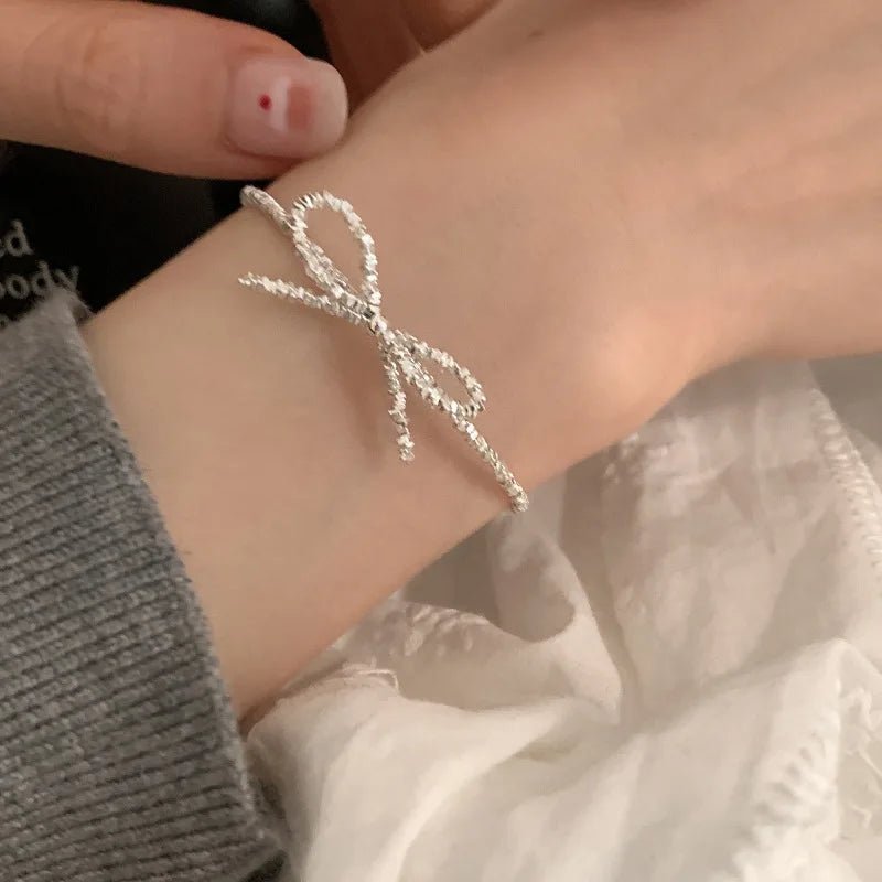 Sterling Silver Butterfly Bracelet USA for Girls Beaded String Design Insect Fashion Versatile Jewelry Gift Dropshipping - Ammpoure