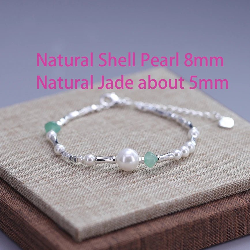 Sterling Silver Butterfly Bracelet USA for Girls Beaded String Design Insect Fashion Versatile Jewelry Gift Dropshipping - Ammpoure