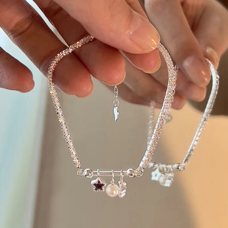 Sterling Silver Butterfly Bracelet USA for Girls Beaded String Design Insect Fashion Versatile Jewelry Gift Dropshipping - Ammpoure