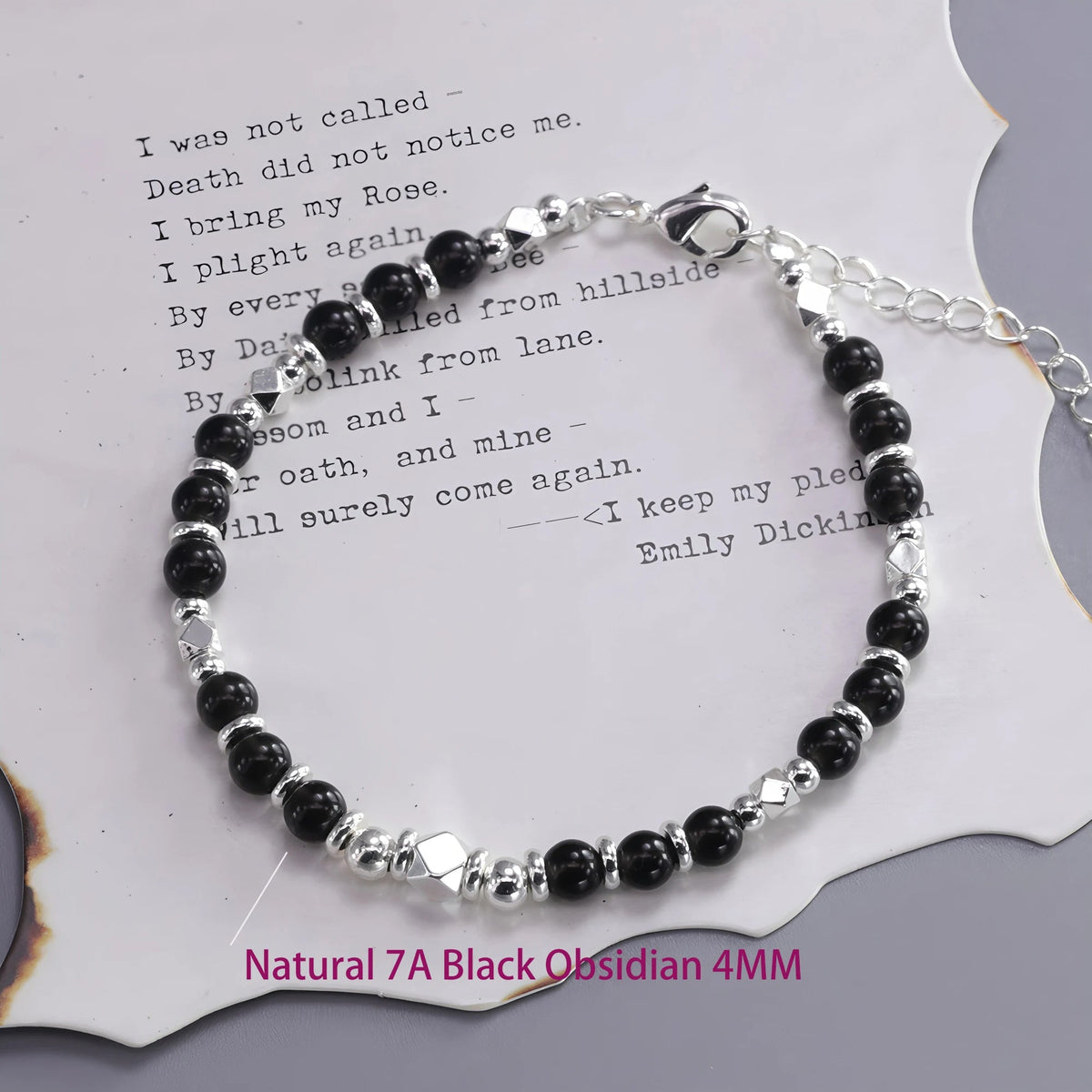 Sterling Silver Butterfly Bracelet USA for Girls Beaded String Design Insect Fashion Versatile Jewelry Gift Dropshipping - Ammpoure