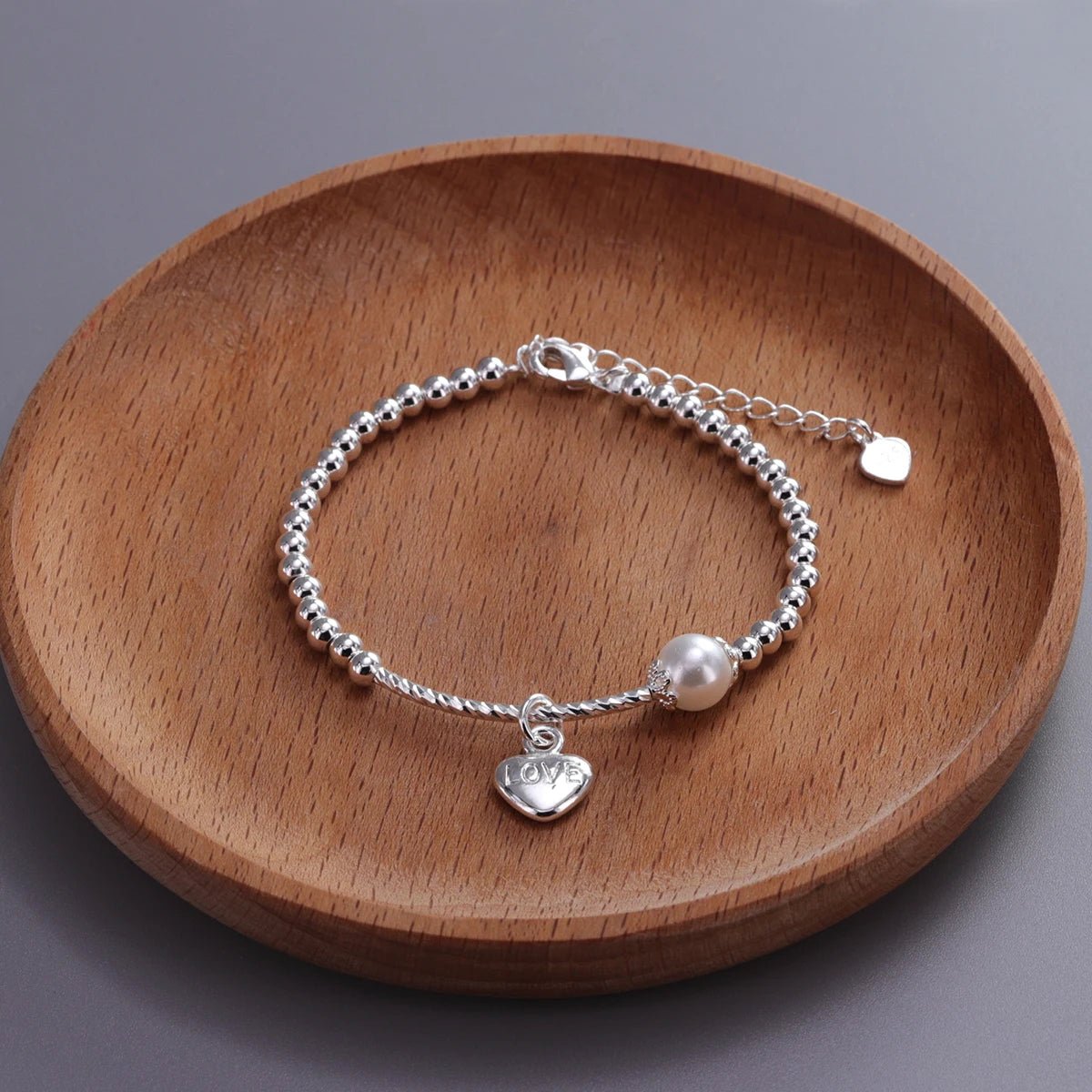 Sterling Silver Butterfly Bracelet USA for Girls Beaded String Design Insect Fashion Versatile Jewelry Gift Dropshipping - Ammpoure