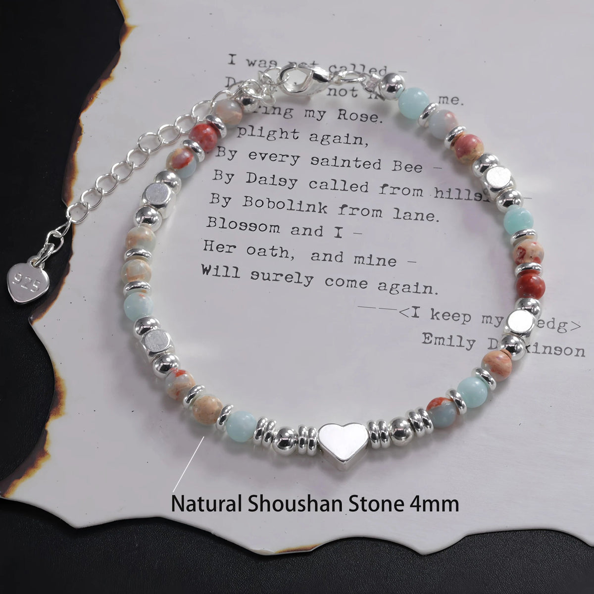 Sterling Silver Butterfly Bracelet USA for Girls Beaded String Design Insect Fashion Versatile Jewelry Gift Dropshipping - Ammpoure