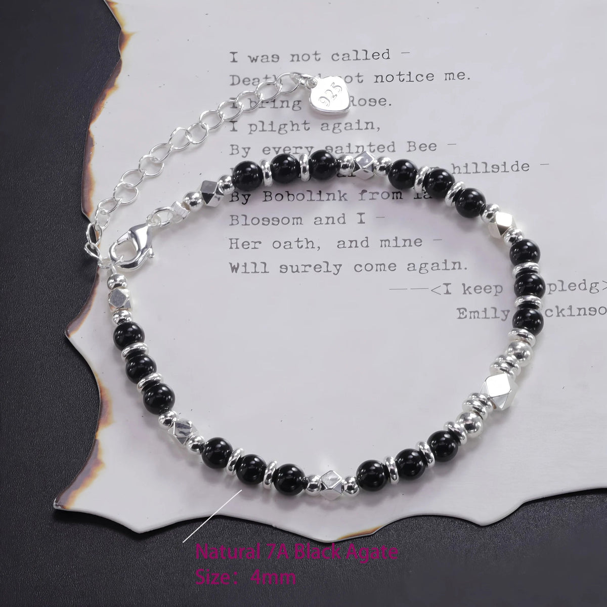 Sterling Silver Butterfly Bracelet USA for Girls Beaded String Design Insect Fashion Versatile Jewelry Gift Dropshipping - Ammpoure