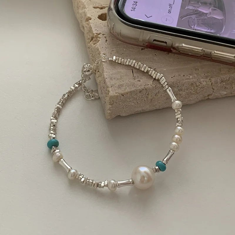 Sterling Silver Butterfly Bracelet USA for Girls Beaded String Design Insect Fashion Versatile Jewelry Gift Dropshipping - Ammpoure
