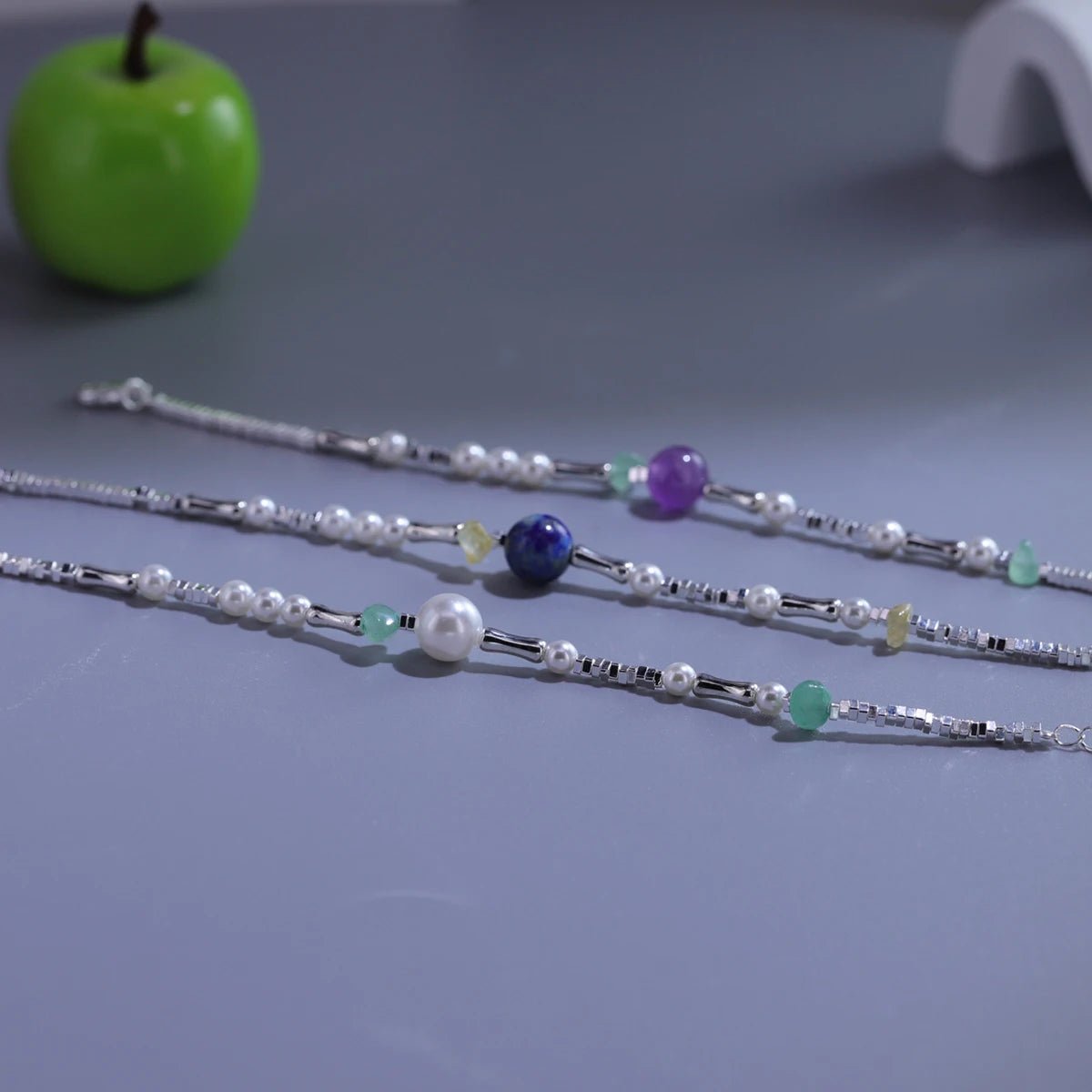 Sterling Silver Butterfly Bracelet USA for Girls Beaded String Design Insect Fashion Versatile Jewelry Gift Dropshipping - Ammpoure