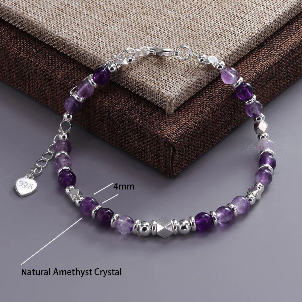 Sterling Silver Butterfly Bracelet USA for Girls Beaded String Design Insect Fashion Versatile Jewelry Gift Dropshipping - Ammpoure