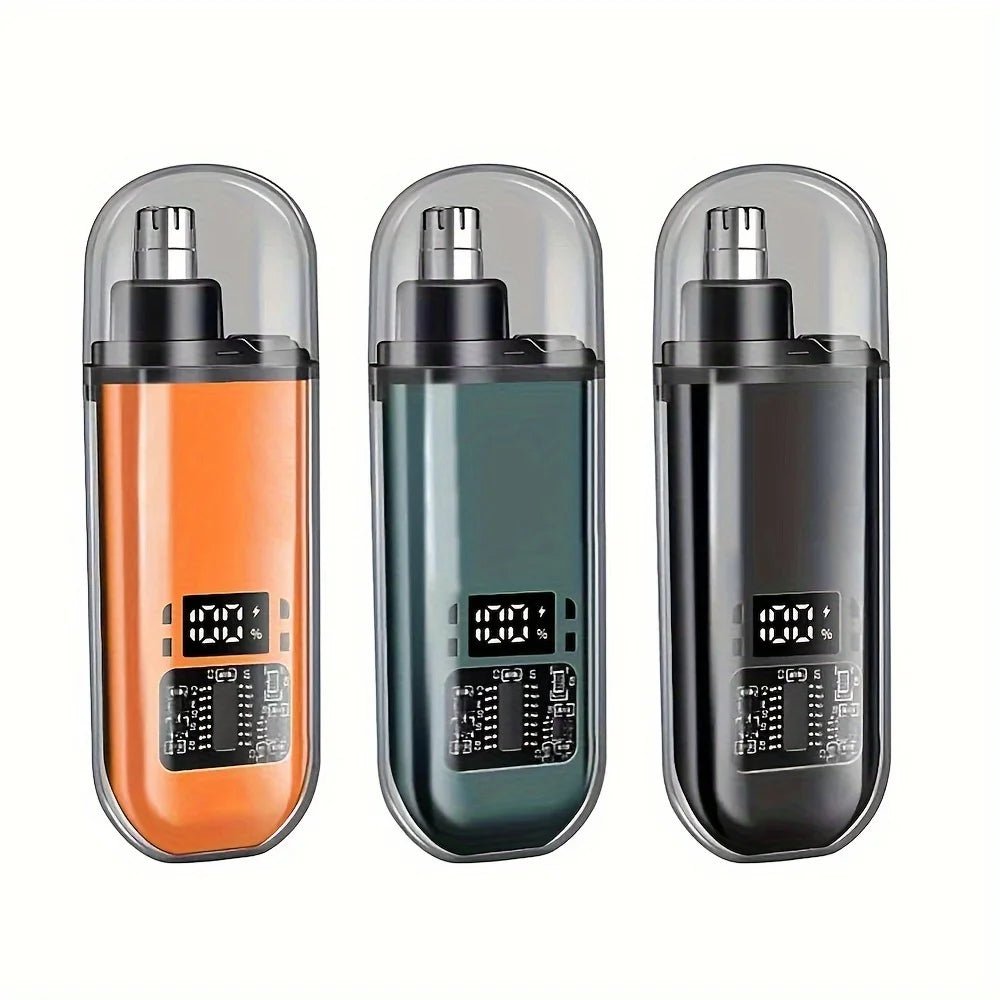 Suitable for men, USB charging nose and ear hair trimmer portable electric nose hair clipper, mini compact design, quick chargin - Ammpoure