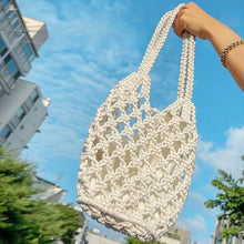 Load image into Gallery viewer, Summer Beach Bag For Women Mesh Rope Knitted Bucket Shoulder Bags Reticulate Hollow Travel Shopper Totes Ladies Fashion Handbag - Ammpoure Wellbeing 🇬🇧

