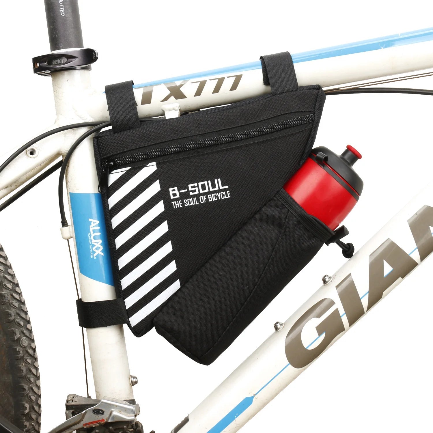 Three-point Fixing Riding Bag Large Capacity Polyester Bicycle Bag B-soul Bike Bag Cycling Bicycle Accessories Easy Installation - Ammpoure