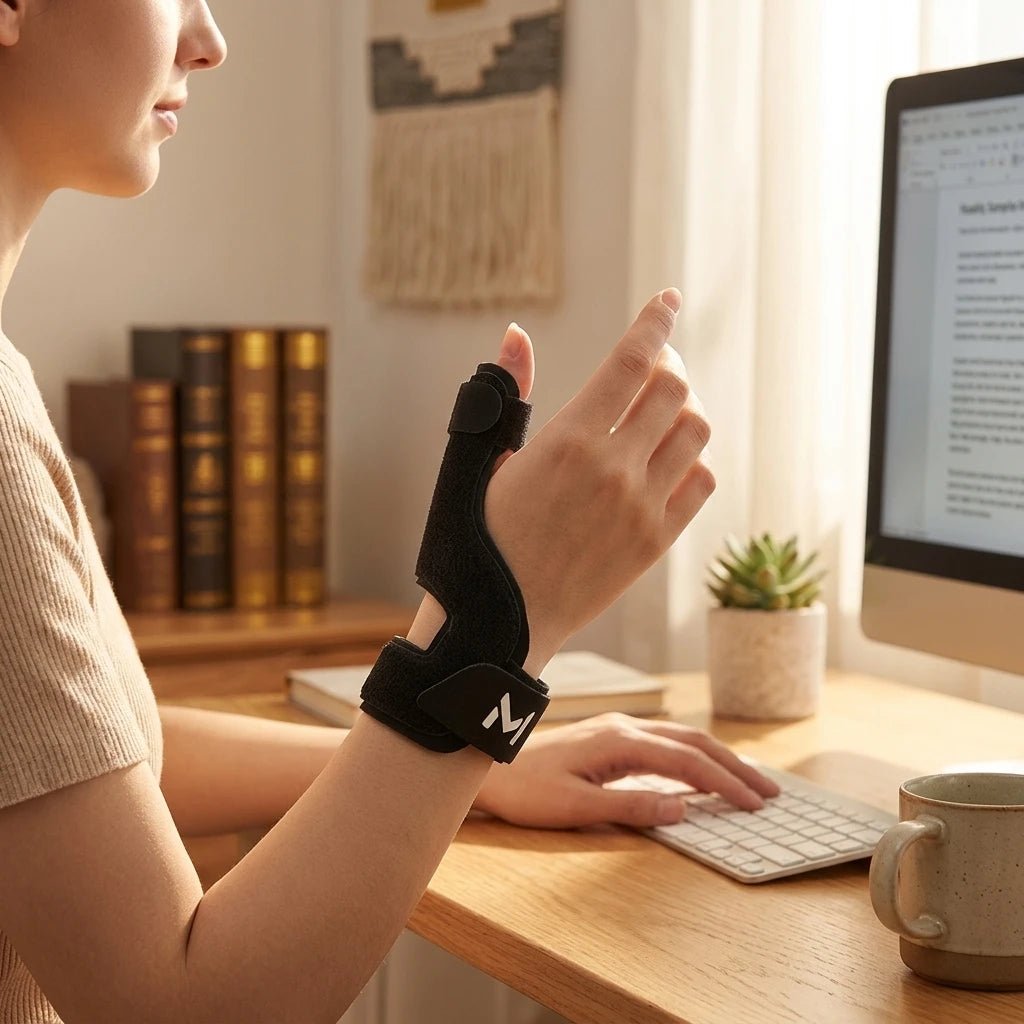 Thumb Spica Splint Stabilizing Wrist Brace for Carpal Arthritis Tendonitis Support Breathable Compression Hand Wrap - Ammpoure