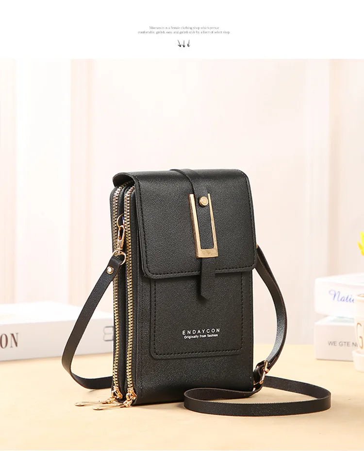 Touch Screen Cell Phone Women’s Bag USA Soft Leather Wallet Purse, Crossbody Bag & Small Handbag for Women with Phone Pocket - Ammpoure