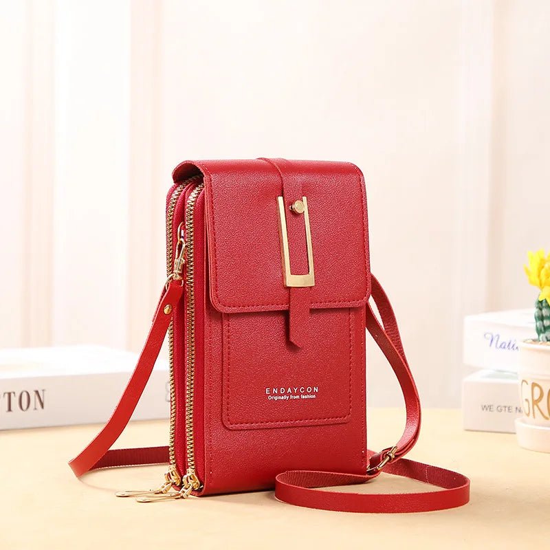Touch Screen Cell Phone Women’s Bag USA Soft Leather Wallet Purse, Crossbody Bag & Small Handbag for Women with Phone Pocket - Ammpoure