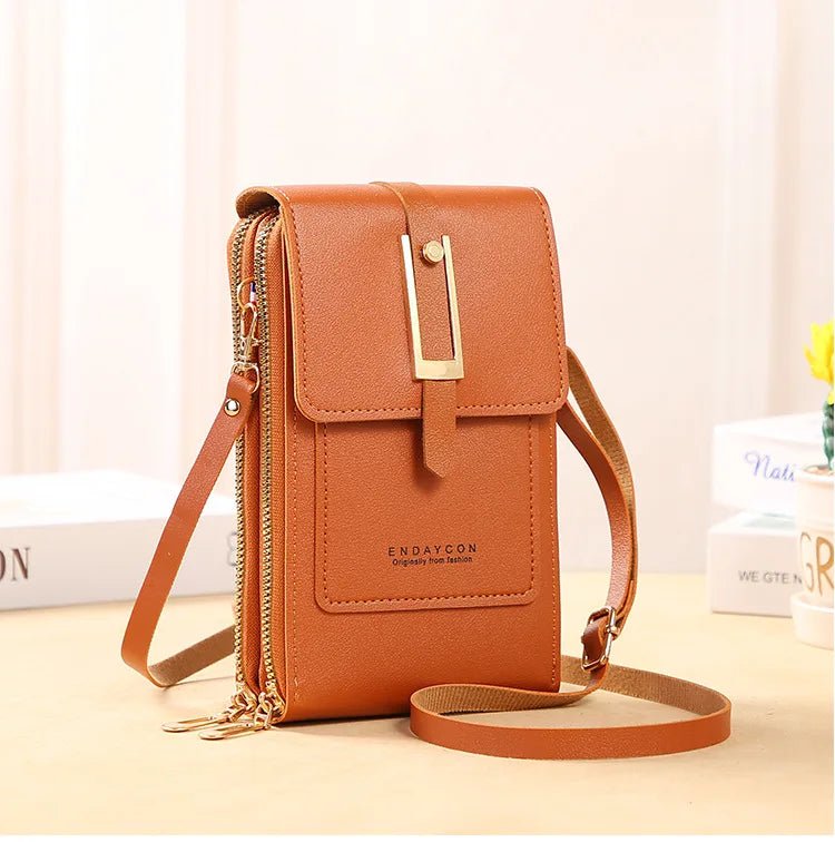 Touch Screen Cell Phone Women’s Bag USA Soft Leather Wallet Purse, Crossbody Bag & Small Handbag for Women with Phone Pocket - Ammpoure