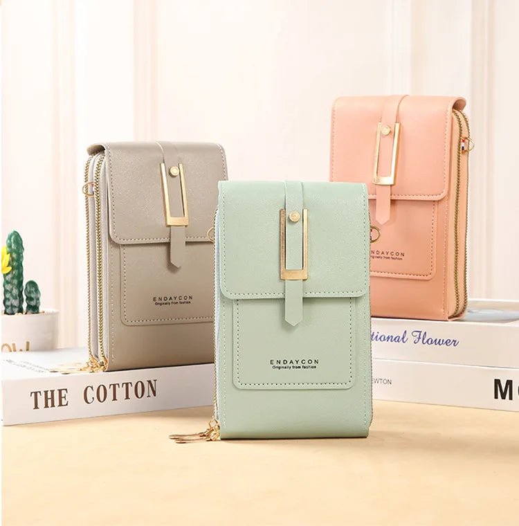 Touch Screen Cell Phone Women’s Bag USA Soft Leather Wallet Purse, Crossbody Bag & Small Handbag for Women with Phone Pocket - Ammpoure
